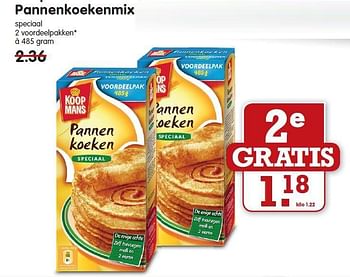 Aanbiedingen Koopmans pannenkoekenmix - Koopmans - Geldig van 17/08/2014 tot 23/08/2014 bij Em-té