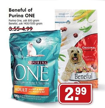 Aanbiedingen Beneful of purina one - Purina - Geldig van 17/08/2014 tot 23/08/2014 bij Em-té