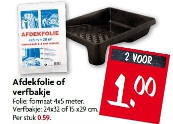 Aanbiedingen Afdekfolie of verfbakje - Huismerk - Deka Markt - Geldig van 17/08/2014 tot 23/08/2014 bij Deka Markt