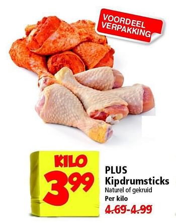Aanbiedingen Plus kipdrumsticks naturel of gekruid - Huismerk - Plus - Geldig van 17/08/2014 tot 23/08/2014 bij Plus