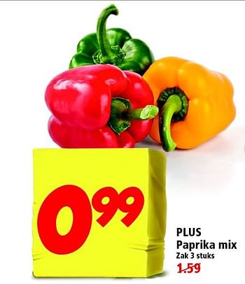 Aanbiedingen Plus paprika mix - Huismerk - Plus - Geldig van 17/08/2014 tot 23/08/2014 bij Plus