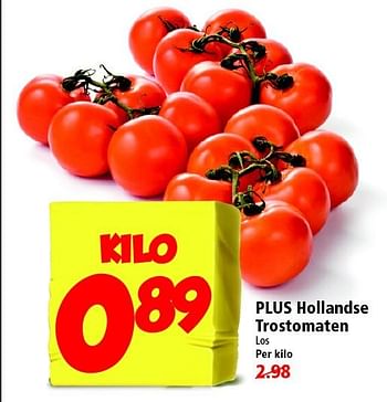 Aanbiedingen Plus hollandse trostomaten - Huismerk - Plus - Geldig van 17/08/2014 tot 23/08/2014 bij Plus