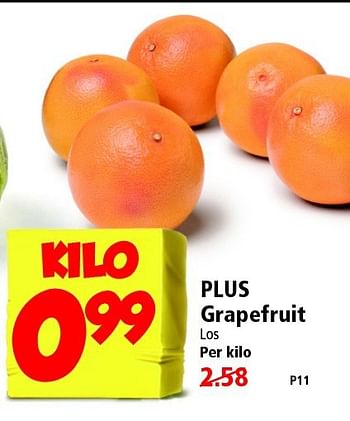 Aanbiedingen Plus grapefruit - Huismerk - Plus - Geldig van 17/08/2014 tot 23/08/2014 bij Plus