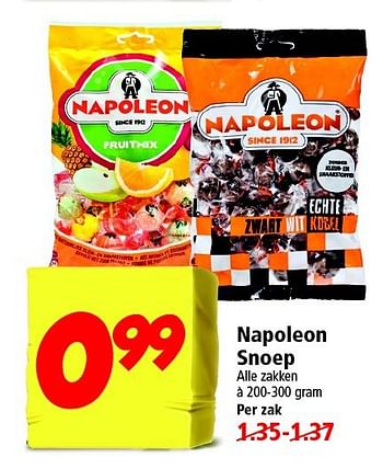 Aanbiedingen Napoleon snoep - Napoleon - Geldig van 17/08/2014 tot 23/08/2014 bij Plus