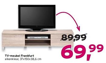 Aanbiedingen Tv-meubel frankfurt - Huismerk - Leen Bakker - Geldig van 17/08/2014 tot 30/08/2014 bij Leen Bakker