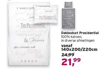 Aanbiedingen Dekbedset presidential - Huismerk - Leen Bakker - Geldig van 17/08/2014 tot 30/08/2014 bij Leen Bakker
