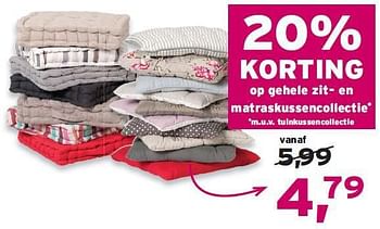 Aanbiedingen Matraskussencollectie - Huismerk - Leen Bakker - Geldig van 17/08/2014 tot 30/08/2014 bij Leen Bakker