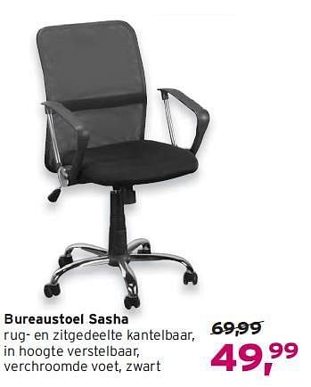 Aanbiedingen Bureaustoel sasha - Huismerk - Leen Bakker - Geldig van 17/08/2014 tot 30/08/2014 bij Leen Bakker