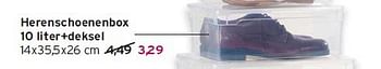 Aanbiedingen Herenschoenenbox 10 liter+deksel - Sundis - Geldig van 17/08/2014 tot 30/08/2014 bij Leen Bakker
