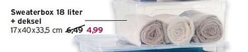 Aanbiedingen Sweaterbox 18 liter + deksel - Sundis - Geldig van 17/08/2014 tot 30/08/2014 bij Leen Bakker