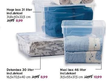 Aanbiedingen Hoge box 31 liter incl.deksel - Sundis - Geldig van 17/08/2014 tot 30/08/2014 bij Leen Bakker