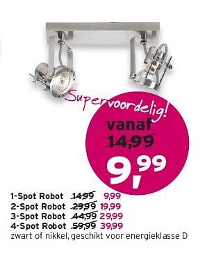 Aanbiedingen 1-spot robot - Huismerk - Leen Bakker - Geldig van 17/08/2014 tot 30/08/2014 bij Leen Bakker
