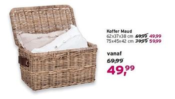 Aanbiedingen Koffer maud - Huismerk - Leen Bakker - Geldig van 17/08/2014 tot 30/08/2014 bij Leen Bakker
