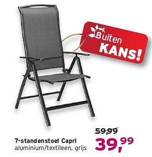 Aanbiedingen 7-standenstoel capri - Huismerk - Leen Bakker - Geldig van 17/08/2014 tot 30/08/2014 bij Leen Bakker
