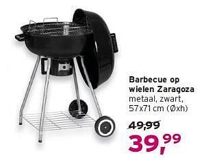 Aanbiedingen Barbecue op wielen zaragoza - Huismerk - Leen Bakker - Geldig van 17/08/2014 tot 30/08/2014 bij Leen Bakker