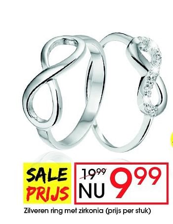 Aanbiedingen Zilveren ring met zirkonia (prijs per stuk) - Huismerk - Lucardi - Geldig van 17/08/2014 tot 14/09/2014 bij Lucardi