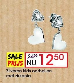 Aanbiedingen Zilveren kids oorbellen met zirkonia - Huismerk - Lucardi - Geldig van 17/08/2014 tot 14/09/2014 bij Lucardi