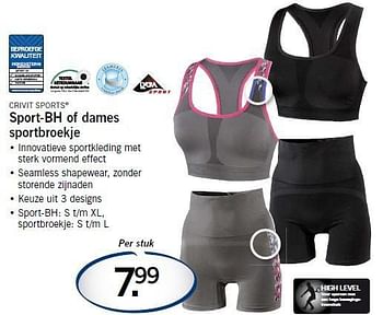 Aanbiedingen Sport-bh of dames sportbroekje - Crivit Sports - Geldig van 18/08/2014 tot 20/08/2014 bij Lidl