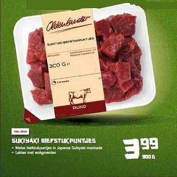Aanbiedingen Sukiyaki biefstukpuntjes - Oldenlander - Geldig van 18/08/2014 tot 24/08/2014 bij Lidl
