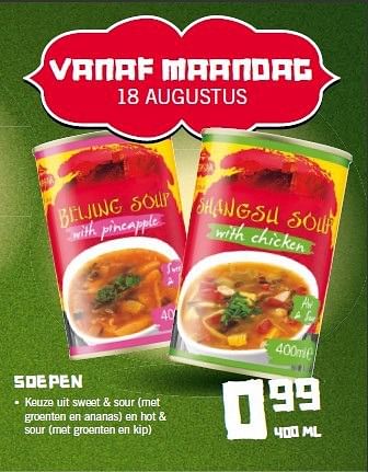 Aanbiedingen Soepen - Vitasia - Geldig van 18/08/2014 tot 24/08/2014 bij Lidl