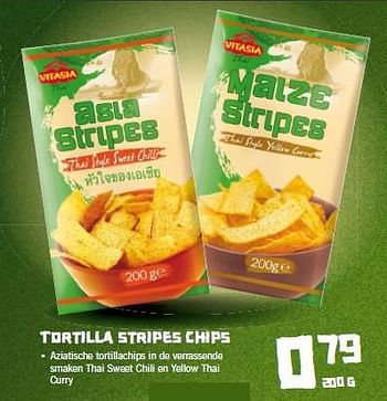 Aanbiedingen Tortilla stripes chips - Vitasia - Geldig van 18/08/2014 tot 24/08/2014 bij Lidl