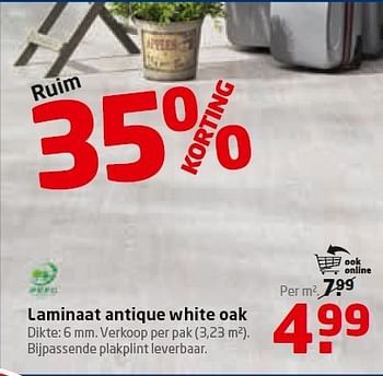 Aanbiedingen Laminaat antique white oak - Huismerk - Formido - Geldig van 18/08/2014 tot 24/08/2014 bij Formido