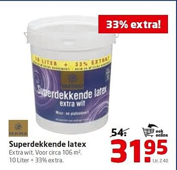 Aanbiedingen Superdekkende latex - Huismerk - Formido - Geldig van 18/08/2014 tot 24/08/2014 bij Formido