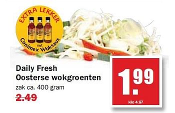 Aanbiedingen Daily fresh oosterse wokgroenten - Daily Fresh - Geldig van 18/08/2014 tot 23/08/2014 bij MCD Supermarkten