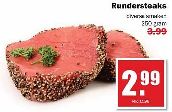 Aanbiedingen Rundersteaks - Huismerk - MCD Supermarkten - Geldig van 18/08/2014 tot 23/08/2014 bij MCD Supermarkten