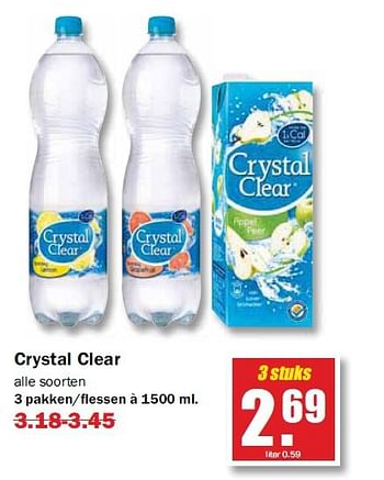 Aanbiedingen Crystal clear - Crystal Clear - Geldig van 18/08/2014 tot 23/08/2014 bij MCD Supermarkten