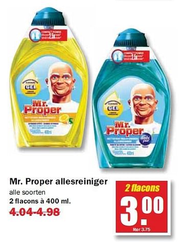 Aanbiedingen Mr. proper allesreiniger - Mr. Propre - Geldig van 18/08/2014 tot 23/08/2014 bij MCD Supermarkten