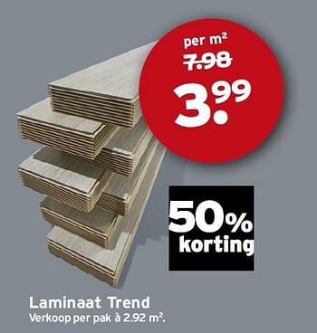 Aanbiedingen Laminaat trend - Huismerk - Gamma - Geldig van 18/08/2014 tot 24/08/2014 bij Gamma