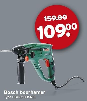 Aanbiedingen Bosch boorhamer pbh2500sre - Bosch - Geldig van 18/08/2014 tot 24/08/2014 bij Gamma