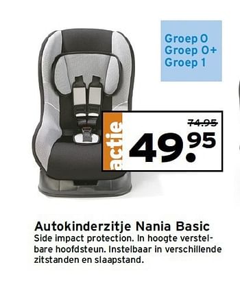 Aanbiedingen Autokinderzitje nania basic - Huismerk - Gamma - Geldig van 18/08/2014 tot 24/08/2014 bij Gamma