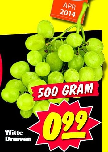 Aanbiedingen Witte druiven - Huismerk - Nettorama - Geldig van 18/08/2014 tot 24/08/2014 bij Nettorama
