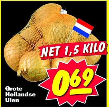 Aanbiedingen Grote hollandse uien - Huismerk - Nettorama - Geldig van 18/08/2014 tot 24/08/2014 bij Nettorama