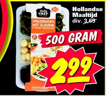 Aanbiedingen Hollandse maaltijd - Daily chef - Geldig van 18/08/2014 tot 24/08/2014 bij Nettorama