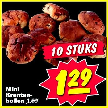 Aanbiedingen Mini krentenbollen - Huismerk - Nettorama - Geldig van 18/08/2014 tot 24/08/2014 bij Nettorama