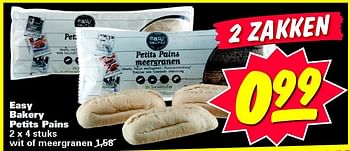 Aanbiedingen Easy bakery petits pains - Easy Bakery - Geldig van 18/08/2014 tot 24/08/2014 bij Nettorama