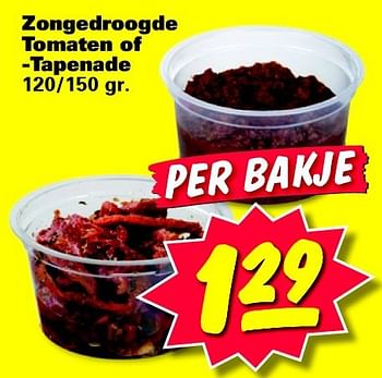 Aanbiedingen Zongedroogde tomaten of -tapenade - Huismerk - Nettorama - Geldig van 18/08/2014 tot 24/08/2014 bij Nettorama