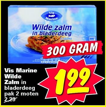 Aanbiedingen Vis marine wilde zalm in bladerdeeg pak 2 moten - Vismarine - Geldig van 18/08/2014 tot 24/08/2014 bij Nettorama