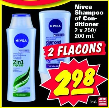 Aanbiedingen Nivea shampoo of conditioner - Nivea - Geldig van 18/08/2014 tot 24/08/2014 bij Nettorama