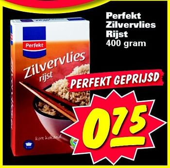 Aanbiedingen Perfekt zilvervlies rijst - Perfekt - Geldig van 18/08/2014 tot 24/08/2014 bij Nettorama