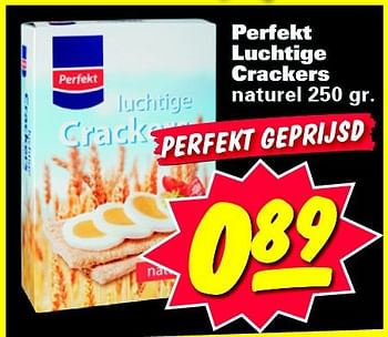 Aanbiedingen Perfekt luchtige crackers - Perfekt - Geldig van 18/08/2014 tot 24/08/2014 bij Nettorama