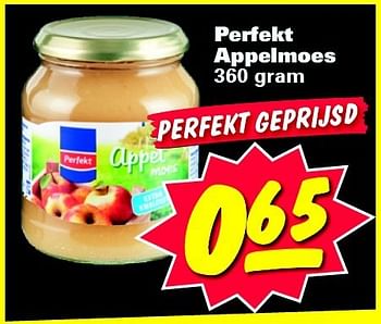 Aanbiedingen Perfekt appelmoes - Perfekt - Geldig van 18/08/2014 tot 24/08/2014 bij Nettorama