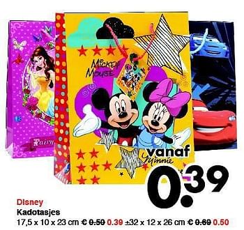 Aanbiedingen Kadotasjes - Disney - Geldig van 18/08/2014 tot 30/08/2014 bij Wibra