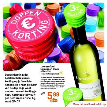Aanbiedingen Lourensford sauvignon blanc of merlot - Witte wijnen - Geldig van 18/08/2014 tot 31/08/2014 bij Gall & Gall