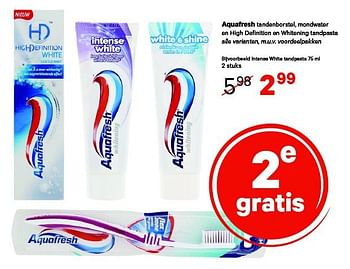 Aanbiedingen Aquafresh tandenborstel - Aquafresh - Geldig van 18/08/2014 tot 31/08/2014 bij Etos