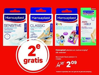 Aanbiedingen Hansaplast pleisters en voetverzorging - Hansaplast - Geldig van 18/08/2014 tot 31/08/2014 bij Etos