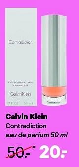 Aanbiedingen Calvin klein contradiction - Calvin Klein - Geldig van 18/08/2014 tot 31/08/2014 bij Etos